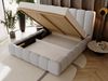 GRAINGOLD Imperial Doppelbett 180x200, mit hohem Kopfteil, Bettkasten, Bouclé-Stoff, Hellgrau Bild 5
