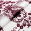 Qelus Gardine 2er Set Bestickt Sheer Voile Vorhänge mit ösen Wohnzimmer Modern, Blumen Durchsichtig Gardinen Bild 4