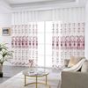 Qelus Gardine 2er Set Bestickt Sheer Voile Vorhänge mit ösen Wohnzimmer Modern, Blumen Durchsichtig Gardinen Bild 1