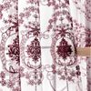 Qelus Gardine 2er Set Bestickt Sheer Voile Vorhänge mit ösen Wohnzimmer Modern, Blumen Durchsichtig Gardinen Bild 3