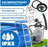 KESSER Sandfilteranlage 600W Sandfilter für Pools 13200L/h Durchfluss Poolfilter 7-Wege Ventil (Filteranlage mit Pumpe, 1200g Filterbälle Druckmanometer, Abdeckung), Tankvolumen für bis 30kg Sand Professionelle Poolwasserfilterung Bild 4