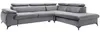 Vente-unique - SAMARA Sofa SamtStoff Grau - B 221 cm x H 75 cm x L 275 cm Bild 2