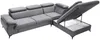 Vente-unique - SAMARA Sofa SamtStoff Grau - B 221 cm x H 75 cm x L 275 cm Bild 5