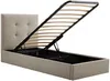 Vente-unique - CALINIDA Bett Stoff Schokoladenbraun - B 201 cm x H 101,5 cm x L 98 cm Bild 5