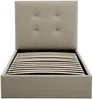 Vente-unique - CALINIDA Bett Stoff Schokoladenbraun - B 201 cm x H 101,5 cm x L 98 cm Bild 4