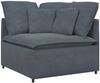 vidaXL Modulares Sofa mit Kissen Samt Dunkelgrau 3321250 Bild 3