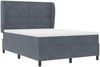 vidaXL Boxspringbett mit Matratze Dunkelgrau 190 x 140 cm Samt 3340923 Bild 5