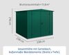 Hörmann Ecostar Metall-Gerätehaus Trend mit Satteldach Typ 2, 238x238 cm , moosgrün, 5,7 m²,2-flüglige Tür Bild 5