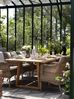 Gartenesstisch Laurion aus Teakholz, modern rechteckig, natur, geeignet für 8–10 Personen Bild 3