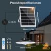 Rosnek LED Solarleuchte IP65 Wasserdichte Dimmbar Solarlampen für Außen mit Bewegungssensor, 5 Modi Solar Hängelampe mit 5m Kabel für Garten Balkon Pavillon Bild 2