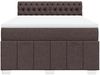 vidaXL Boxspringbett mit Matratze Dunkelbraun 160x200 cm Stoff 3287129 Bild 3