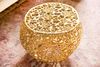 Extravaganter Couchtisch RIXOS ca. 53cm gold Metall Handarbeit Design Bild 5