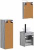 vidaXL Badezimmermöbel-Set 4 pcs Grau Sonoma Ingenieurholz und Glas 3407460 Bild 3