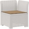 vidaXL 4-Sitzer Gartensofa mit Kissen Rattan Look PP Weiß 3443864 Bild 4