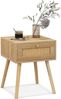 KOMFOTTEU Nachttisch Beistelltisch, mit Schublade, 40 × 40 × 55 cm Bild 4