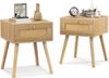 KOMFOTTEU Nachttisch Beistelltisch, mit Schublade, 40 × 40 × 55 cm Bild 2