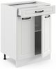 Küchenunterschrank R-Line Weiß Landhaus 60 cm mit Schublade, AP Eiche Vicco Bild 4