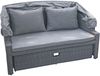 Gartenmuschel CAIRO mit Sonnendach - Aluminium, Grau | Sonneninsel Outdoor Gartensofa mit Dach Garten Pool Bild 2