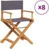 vidaXL Klappbare Gartenstühle 8 Stk. Dunkelgrau Stoff 3208915 Bild 2