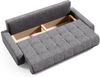 Beautysofa Schlafsofa Draco, mit Schlaffunktion, Bettkasten, Freistehendes, 3 Sitzer Polstersofa, aus Velours, modern Bild 2