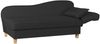 Selma Recamiere mit Armteil rechts klappbar Flachgewebe Schwarz Buche Natur Bild 3