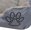 Hundebett mit gepolstertem Kissen Größe S, Oxford-Gewebe und Kunstpelz, Grau, 50 x 38 x 17 cm Bild 4