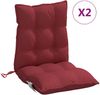 vidaXL Niedriglehner-Auflagen 2 Stk. Weinrot Oxford-Gewebe 377698 Bild 2
