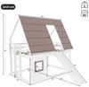 Flieks Etagenbett, Hausbett Kinderbett 140x200cm mit Dach, Fenster, Leiter und Rutsche Bild 4