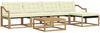vidaXL Outdoor-Sofagarnitur 6 pcs Weiß und Creme 79 x 79 x 37 cm 3388620 Bild 2