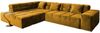 KAWOLA Sofa NEVADA Ecksofa Velvet curry Recamiere links mit motorischem Sitzvorzug 82 x 215 x 319 cm Bild 3
