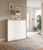 Universalschrank (B/H/T: 105x111x37 cm) in weiß und Evoke Oak Nachbildung Bild 5