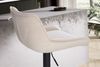 Barhocker Samt Beige Hocker mit Lehne 86 - 106 cm, Küchenhocker Höhenverstell... Bild 5
