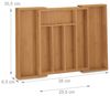 Relaxdays Besteckkasten hoch Bambus ausziehbar Bild 2