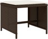 vidaXL Gartenhocker mit Kissen 4 Stk. Braun 41x41x36 cm Poly Rattan 365044 Bild 4