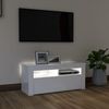 vidaXL TV-Schrank mit LED-Leuchten Hochglanz-Weiß 90 x 35 x 40 cm, Mit Beleuchtung [804325] Bild 3