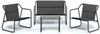 vidaXL 4-tlg. Garten-Lounge-Set mit Kissen Anthrazit Stahl 3186934 Bild 2
