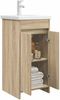 vidaXL Badezimmerschrank mit Waschbecken Sonoma-Eiche 890770 Bild 3