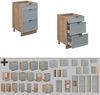 Küchenunterschrank Fame-Line Hellblau-grau 50 cm ohne Arbeitsplatte Vicco Bild 5