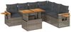 vidaXL 7-tlg. Garten-Sofagarnitur mit Kissen Grau Poly Rattan Akazie 3327609 Bild 2