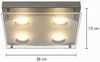 LED Deckenleuchte, chrom, Glas satiniert, L 26 cm Bild 5