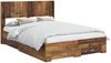 vidaXL Bettgestell mit Stauraum und Kopfteil Altholz 120 x 190 cm 3414497 Bild 2