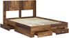 vidaXL Bettgestell mit Stauraum und Kopfteil Altholz 120 x 190 cm 3414497 Bild 5