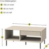 Wohnwand mit Couchtisch in kaschmir matt SALOU-131 modern 3-teilig mit Rillenoptik Bild 5