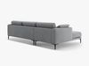 Micadoni Ecksofa Bemy 3-Sitzer Links Samt Grau Bild 3