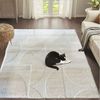 Vimoda Teppich Teppich Wohnzimmer Boho Optik Skandinavisch Hochtief in Creme, Rechteckig, Höhe: 11 mm, Läufer Teppich Schlafzimmer Esszimmer Bild 5