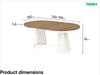MEBLINI Esstisch Rund Ausziehbar aus Metall - 120-196x76 cm - CONEY - Lefkas Eiche/Kaschmir - Loft - Esszimmertisch Modern - Küchentisch - Ausziehtisch - Round Dining Table Bild 3