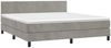 vidaXL Boxspringbett mit Matratze Hellgrau 160x200 cm Samt 3141191 Bild 3