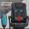Vinsetto Schreibtischstuhl Bürostuhl mit 6 Massagepunkten, höhenverstellbarer Drehstuhl (PC-Stuhl, 1 St), für Wohnzimmer, Büro, Schwarz Bild 4