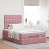 vidaXL Ottoman-Bett mit Matratzen & LEDs Rosa 120x190 cm Samt 3314455 Bild 4