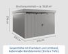 Hörmann EcoStar Euroline Gerätehaus Flachdach mit Lichtband 310 x 310 Graualuminium 2-flg Bild 4